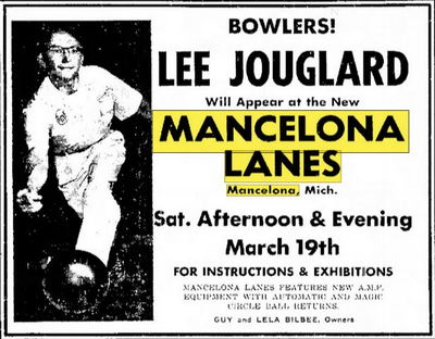 Mancelona Lanes - Mar 1960 Ad